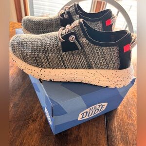 Hey Dude Black and Gray Athletic Shoes